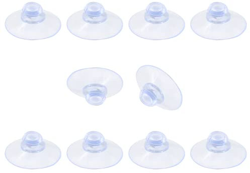 Qjaiune Glas-Saugnäpfe für Tische, 30 mm, Gummi-Saugnäpfe ohne Haken, Anti-Kollisions-Saugnäpfe aus transparentem Kunststoff für Möbel, 10 Stück