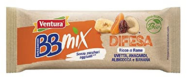 Ventura BB Mix Barrette Bio - Frutta secca ed essiccata - Senza Zuccheri aggiunti - 24 pz X 30gr (DIFESA)