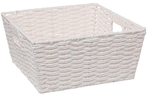 Aufbewahrungskorb, 31 x 15 cm, Weiß