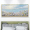 RGVV Handgemalte Acryl Gemälde Auf Leinwand,Modernes Handgemaltes Ölgemälde Am Meer Blume Original Wandmalerei Rahmenlose Strukturierte Kunstwerke Horizontale Große Wandkunst Für Wohnzimmer Schlafzi