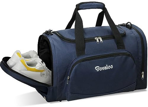 Sovaloo Sporttasche & Reisetasche für Damen und Herren - Gym Bag mit Schuhfach und Nassfach - Ideal für Sport, Fitness und Reisen (Blau, 40L)…