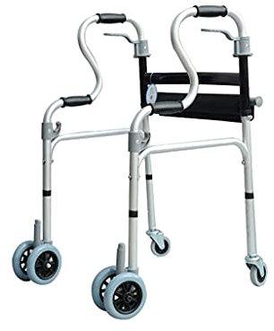 Gehhilfe für Senioren Gehhilfe Rollator für ältere Menschen Behinderte Gehhilfe Gehhilfe mit Aluminiumrädern Rutschfester Gehstock mit Krankenhaushilfen Rollator Gehhilfe, langlebige Mobilitätshilfe