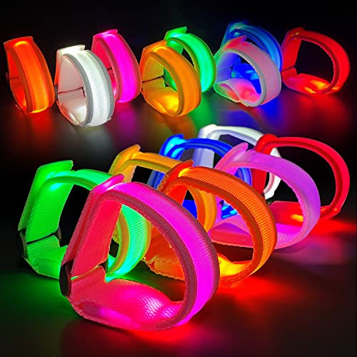 M.best 32 Stück LED Light Up Armbänder Glühen blinkende Armbänder Glühen in der dunklen Partyzubehör für Hochzeit,Raves,Konzert,Camping,Sportereignisse,Party