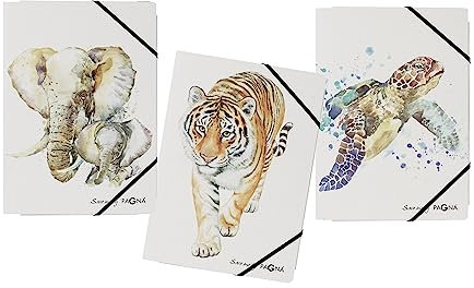 PAGNA 21627-25 Set Gummizugmappe A4 Save me No.3 sortiert 3 Stück