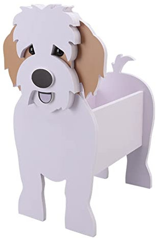 HERCHR Dog Planter Plant Pots, Cute Animal Shaped Cartoon Planter Dog Shaped Planter Pot Wooden Succulent Planters Flower Pots for Home Garden