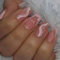 24 Pièces Faux Ongles Court Carrés Français Ongles à Coller Glossy Blanc Rose Acrylique Capsules Ongles Ballerine Artificiel Naturel Press on Nails pour Femmes et Filles DIY Manucure Salon