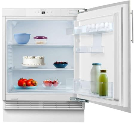 Cecotec Mini Réfrigérateur Encastrable 138 L Bolero CoolMarket TT BI 138 White E. Hauteur 81,8 cm, 59,5 cm large, Affichage Tactile, Refroidissement Rapide, Porte Réversible, Température Réglable