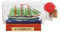 FLADO Sailboat In A Bottle, Finished Model Ship In A Glass Bottle, Ship and Boat Kit Vessel Set, Children's Room Decoration Model (6.5 * 2.5 * 3.5 cm)