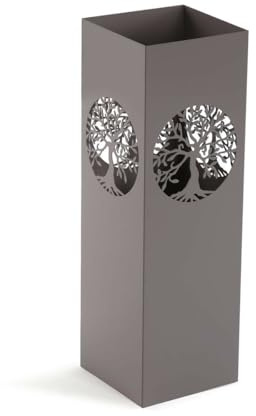 Versa Portaombrelli Albero della Vita Grigio Metallo Ferro 15 x 49 x 15 cm
