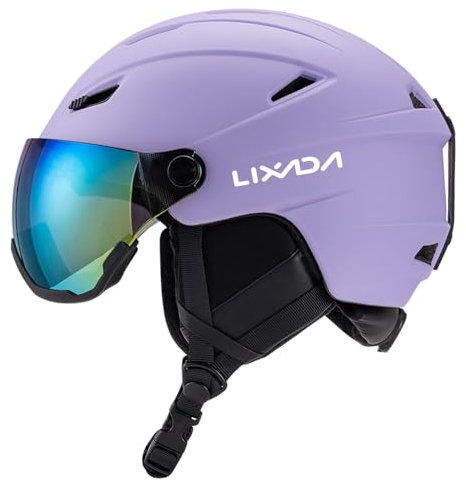 Lixada Caschi da Sci, Casco da Sci Integrato Casco da Snowboard per Uomo e Donna con Visiera Rimovibile