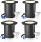 YZGWZLD 4er Set Bodeneinbaustrahler Aussen Schwenkbar GU10 IP67 Bodenstrahler Außen Warmes Weiß mit 5W LED GU10 Bodenleuchten Außen, Terassenbeleuchtungen DC12V 3000K für Garten, Hof, Rasen, Boden
