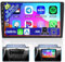 Ohradio 4G+64G Android 15 Radio Coche 2 DIN con Android Auto Carplay inalámbrico Pantalla Táctil de 10 con GPS WiFi FM/RDS USB Bluetooth SWC Cámara de Visión Trasera + Mic