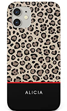 Tirita Personalised Phone Case Compatible with iPhone 14 Pro Max, Animal Print Wild Animals - Snow Leopard Spots