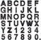 ABS Kunststoff Buchstaben Embleme 25x25mm für Auto Motorrad Briefkasten individuelle Kunststoffbuchstaben Aufkleber zum Aufkleben selbstklebend wetterfest (Schwarz Matt)