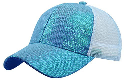 Kappe Damen Glitzer Basecap Atmungsaktiv Baseball Cap Pferdeschwanz Sonnenhut Einstellbar Baseballkappe Pailletten Party Hüte Laufcap Sportkappe Schirmmütze blitzangebote des Tages