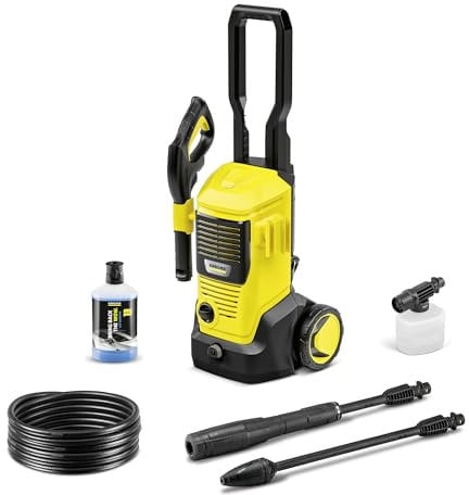 Kärcher Idropulitrice K 5 FJ, max. 145 bar, portata: 500 l/h, superficie: 40 m²/h, filtro acqua, peso: 6,3 kg, pistola e tubo flessibile ad alta pressione, ugello rotante, Vario Power, ugello schiuma