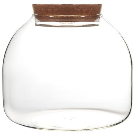 Glasterrarium für Pflanzen, 1600 ml Pflanzen -Terrarium mit Korkdeckel, großes Eröffnungs -Terrarium -Glas für Mini -Succulents Landschaftsgebäude, Blumenausstellungen, Bastelsammlungen und etc.