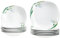 MamboCat Service de table 12 pièces White Calla I Vaisselle florale élégante en porcelaine avec décor floral pour 6 personnes I 6 assiettes creuses et 6 assiettes plates pour le petit déjeuner, le