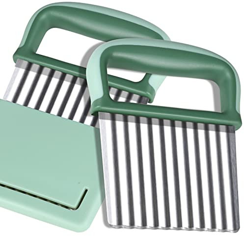 misppro Coupe-légumes ondulé en acier inoxydable pour enfants et adultes