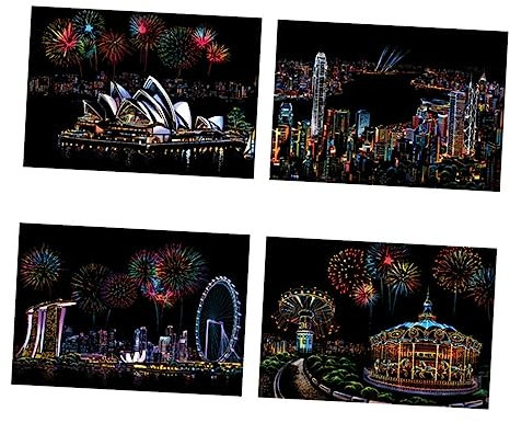 Sosoport Kratzzeichnung Für Erwachsene Handgemacht Kölner Dom Kratzmalerei Diy-basteln Dekompressionswerkzeug Mit Kratzstift