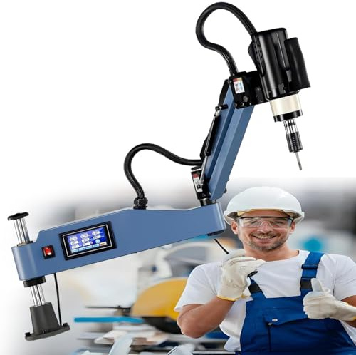 ToayNia Taladradora y roscadora con servomotor de Brazo Universal de 360°, roscadora eléctrica de 600 W, roscadora de Tuercas con Brazo Flexible Universal