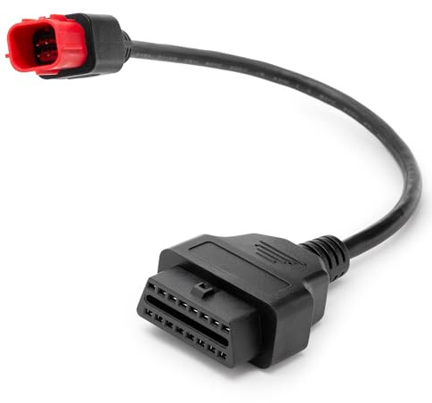 OBD2 Adapter Motorrad Diagnosekabel | 6-Pin auf 16-Pin Buchse | Kompatibel mit Honda, Yamaha, Suzuki & Euro 5 Motorrädern | Passend für ELM327 Diagnosegeräte & Fehlerauslese | 34cm Länge