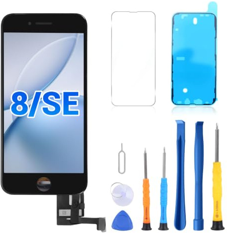 Quodudu Display für iPhone 8 / SE (2020) 4,7 Zoll LCD Bildschirm Ersatz FHD Touchscreen Digitizer Montage Reparaturkits