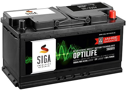 SIGA OPTILIFE Autobatterie 12V 100Ah **4 JAHRE GARANTIE** statt 88Ah 90Ah 92Ah 95Ah