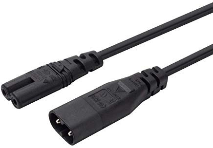 Câble Adaptateur d'alimentation Principal IEC 60320 C8 vers Prise C7 mâle vers Femelle (5mètre)