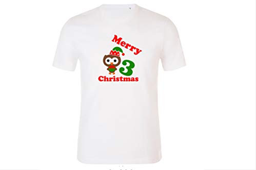 Bügelbild Aufbügler Frohe Weihnachten Merry Christmas Eule Owl Zahl in Flex, Glitzer, Flock, Effekt in Wunschgröße