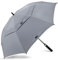 ZOMAKE Paraguas Golf Antiviento Automatico 62 Pulgadas,Extra Grande Paragua Resistente con Doble Toldo Venteado Impermeable A Prueba de Viento Palo Paraguas para Hombre Mujer(Gris Claro)