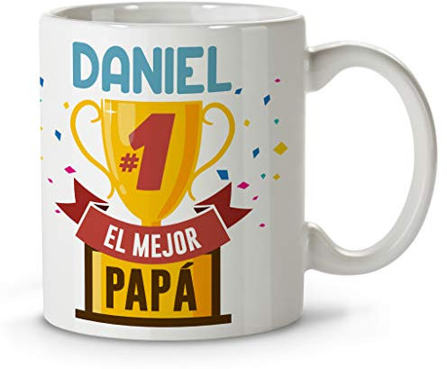 LolaPix Taza día del padre. Regalo personalizado. Día del Padre. Varios diseños capacidad 330ml. Copa Papá