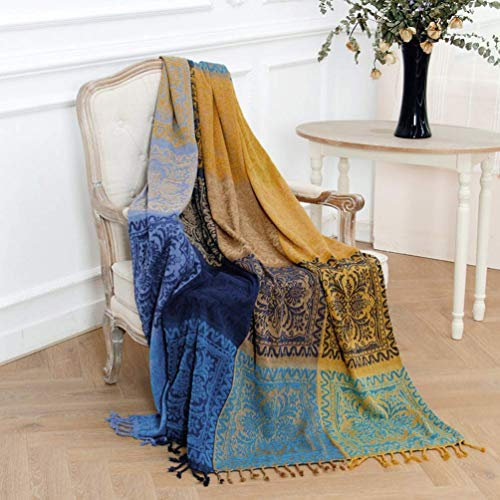 Jbsceen Coperta Grande per poltrone o Letti, Plaid in Cotone Naturale, Copridivano in Cotone, Telo Multiuso, per Letto, Divano, Letto (Blu Navy, 150 * 190cm)