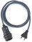 1.8m Plug-In Lampe GRAPHIT, Textilkabel mit Lampenfassung aus Thermoplast (TEILGEWINDEMANTEL) mit Schalter und Eurostecker