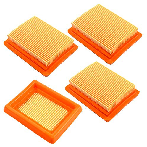 HQRP 4 Elemento filtro de aire compatible con Husqvarna 521642101/521 64 21-01 para Husqvarna 243R 243RJ 253R 253RB 253RJ 543RS 553RBX 553RS Recortadora de hilo, Medidor del Sol