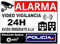 Egero - Pegatinas disuasorias x8 Antirrobo para Casa, Edificio, Comercio, Garaje. Pegatinas de videovigilancia de calidad profesional (Gran Policia)