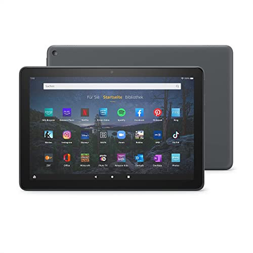 Amazon Fire HD 10 Plus-Tablet, Zertifiziert und generalüberholt | 25,6 cm (10,1 Zoll) großes Full-HD-Display (1080p), 32 GB, Schiefergrau – mit Werbung |