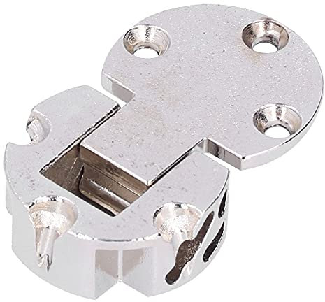 Bisagra Plegable con Tapa Abatible, Bisagra de Mesa Plegable de Aleación de Zinc de 90 Grados, Bordes Redondos, Acabado Cepillado Sólido, para Muebles de Armario, Herrajes para Guardarropas