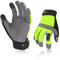 Vgo... 2 Paare Arbeitshandschuhe aus Spandex und Sythetikleder für Lager, Handwerk und Mechanikarbeit, Innenschaumschichtpalm (SL7584)