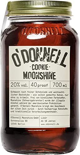 O´Donnell Moonshine Cookie Wintersorte Kekslikör Cookie Likör in Original Mason Jar 0,7l 20% vol.