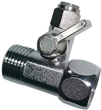YZMSZ Sink Under Water Filter Tee Feed Water Valve Adapter 1/2 inch thread to 1/4 inch push to connect angle stop adapter valve Water Supply Diverter.