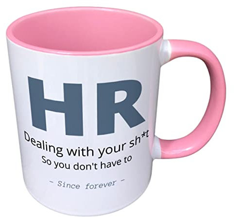 HR Manager Career Mug - Co-Worker Cup for Business Admin Graduate (Pink)