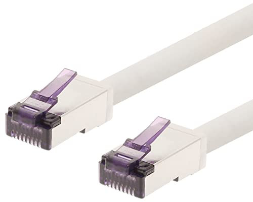 1aTTack.de - 20m - CAT6a Superflex Ethernet Gigabit LAN network cable RJ45 CAT6 A patch cable 10000 Mbit s SFTP PIMF 500 MHz compatible with CAT6 CAT5 - white - 1 piece
