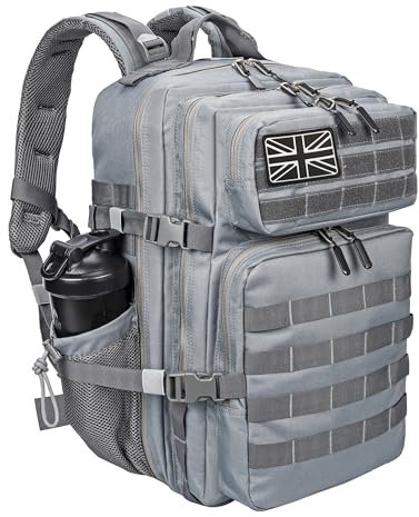 LHI Military Tactical Backpack for Men and Women 45L Large waterproof Rucksack for School, Hiking, Trekking, Hunting