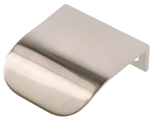 Gedotec Möbelgriffe aus Aluminium | 1 Stück - Falttüren-griffe Möbel - Edelstahl Optik | FJORD | elegantes Retro Design | LA: 32 mm | Schrankgriffe - Schranktürgriffe - Küchengriffe - Türgriffe