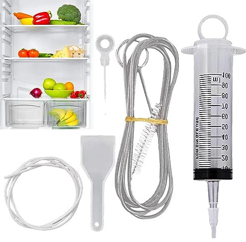 Smileshiney Reinigungswerkzeug Für Abflusslöcher Im Kühlschrank - Haushaltsabfluss-Anti-Verstopfungs-Set Für Kühlschrank, PP Und PVC, Anti-Verstopfungs-Set Für Weinschränke Im Gefrierschrank