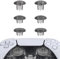 eXtremeRate Edge Stil Thumbsticks für ps5 und für ps4 Controller, Austauschbare Analogsticks Joysticks Aufsätze für ps5 Controller-Transparent Schwarz [ThumbsGear]