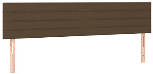 vidaXL Kopfteile Dunkelbraun 180x5x78/88 cm Stoff