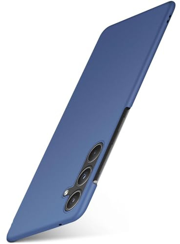 moex für Samsung Galaxy A55 5G Hülle Ultra Dünn, Schutzhülle mit erhöhtem Kameraschutz, Slim Cover Hardcase Backcover, Dünnste Handyhülle Minimalistisch Alpha Case, Matt Blau
