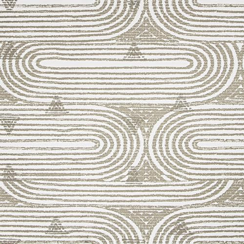 ICYEHAO Tapete Braun Geometrisch,44 x 500cm Tapete Streifen Weiss Braun Selbstklebende Tapete Abstrakt Klebefolie Tapete Möbelfolie Selbstklebend für Badezimmer Wohnzimmer Schlafzimmer Küche